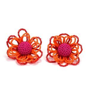Vibrant Floral Earrings N1453
